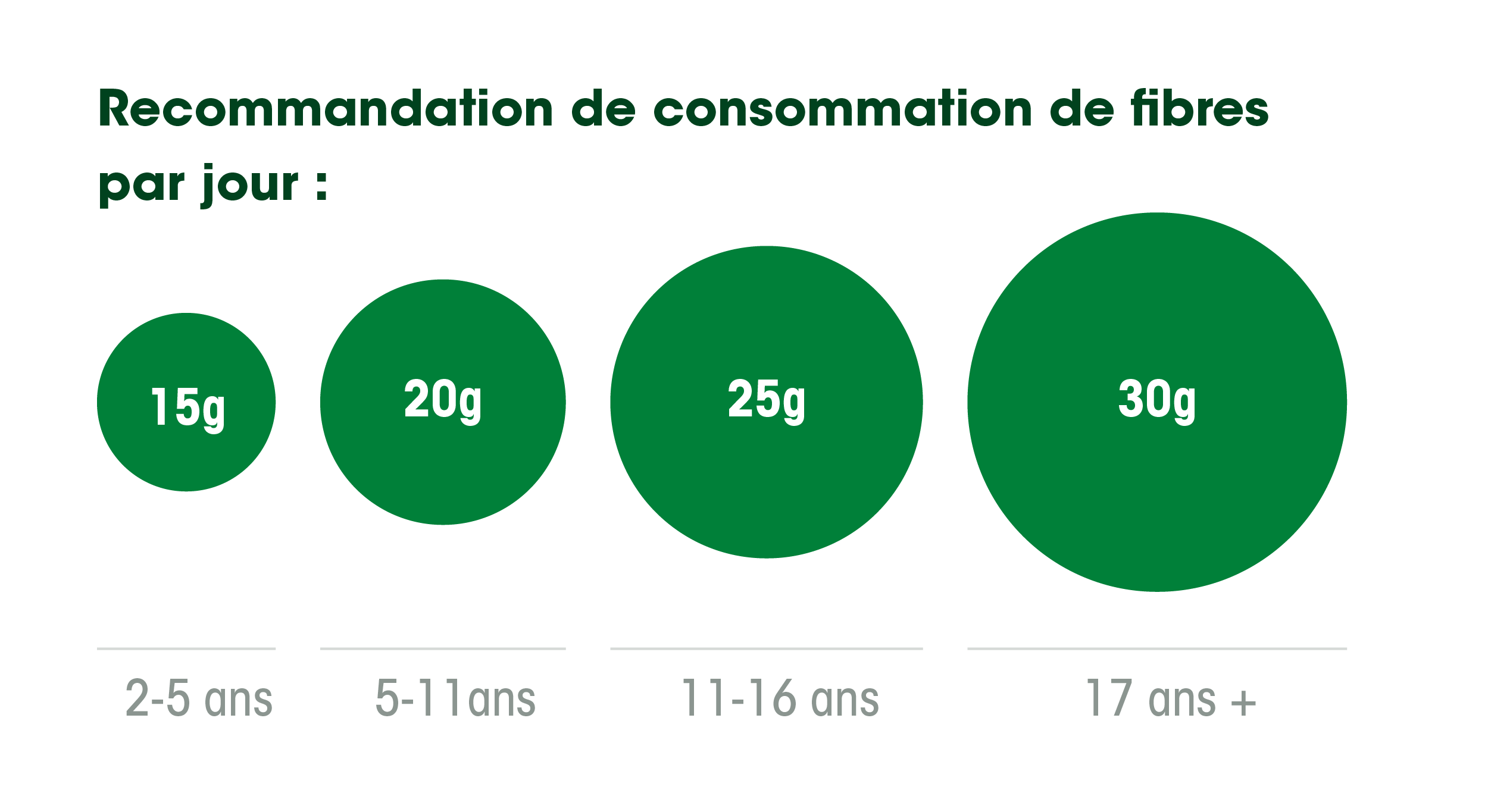 recommandation de consommation de fibres par jour en fonction de l'âge - Optifibre Suisse - Schweiz